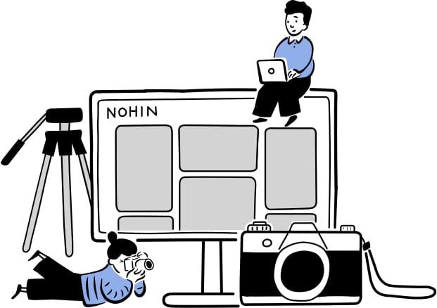 NOHINでフォトグラファーが大容量のデータを簡単に納品している様子